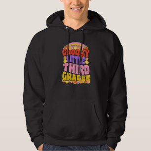 Funky Liten Tredjeklassare Retro Vågor 70-tal Vint Hoodie