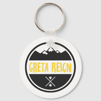 Funky Little Round Greta Logotyp KeyChain Nyckelring