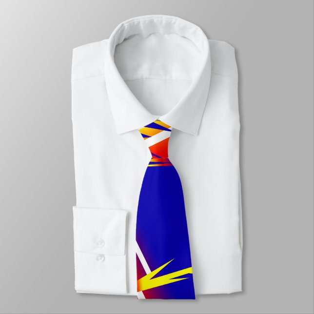 Funky Ljus Abstrakt Konst Thunder Tie Slips (Bunden)