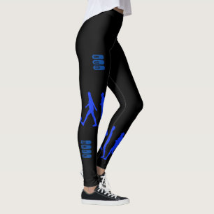 Funky löpning jogging människor silhuetter Legging