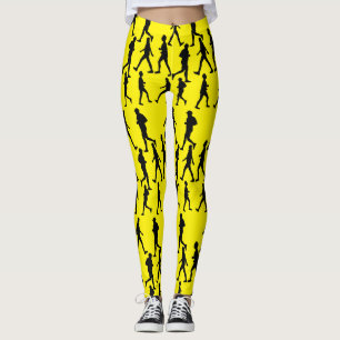 Funky löpning jogging människor silhuetter Legging