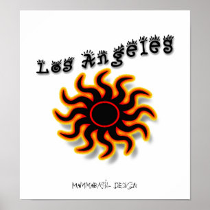 Funky Los Angeles-affisch! Poster