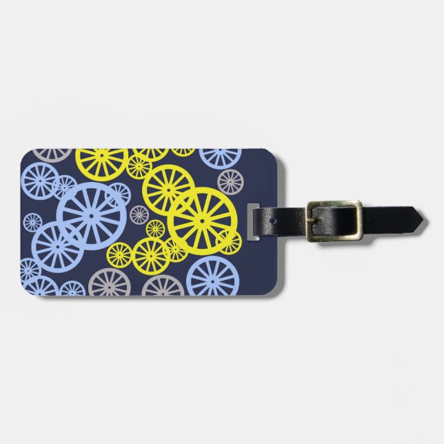 Funky Lycklig Whecle Mönster Product Bagagebricka (Horisontell Framsida)