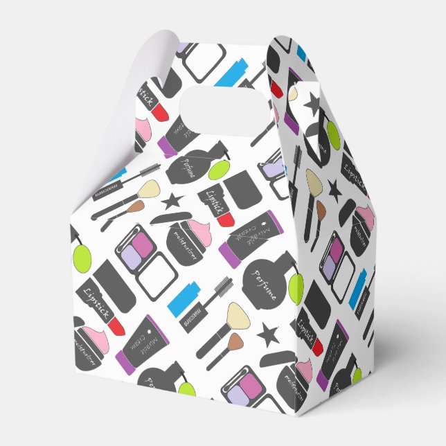 Funky Makeup Collage Presentaskar (Baksidan Sidan)