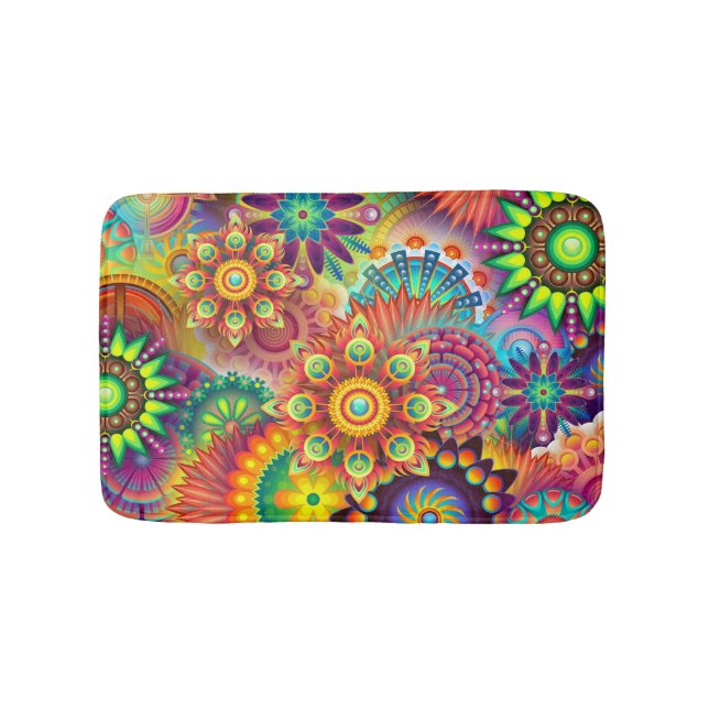 Funky Mandalas Bath Mat Badrumsmatta (Framsidan)