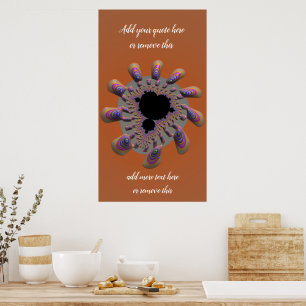 Funky Mandelbrot Fractal Flower med Anpassningsbar Poster