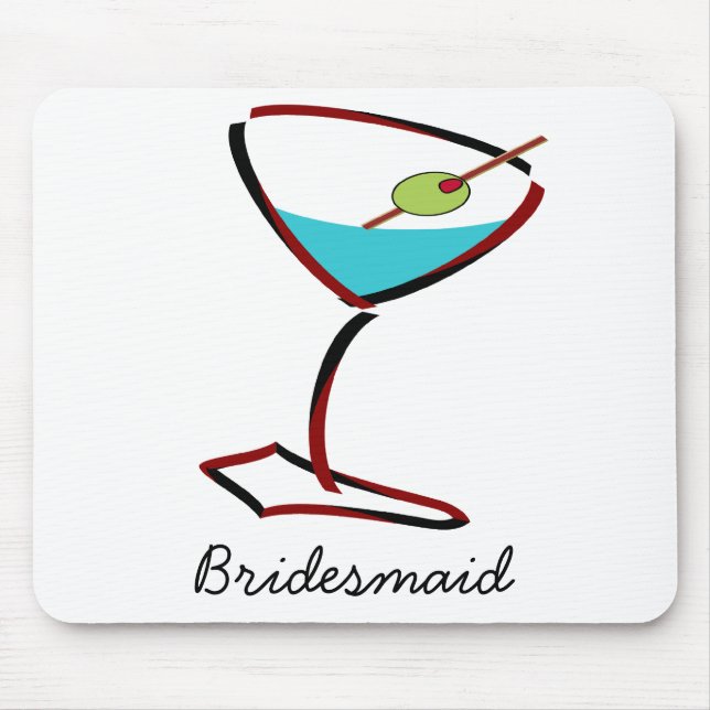 Funky martini red Bridesmaid Favors Musmatta (Framsidan)