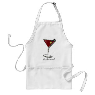 Funky martini Roligt Bridesmaid Favors Förkläde
