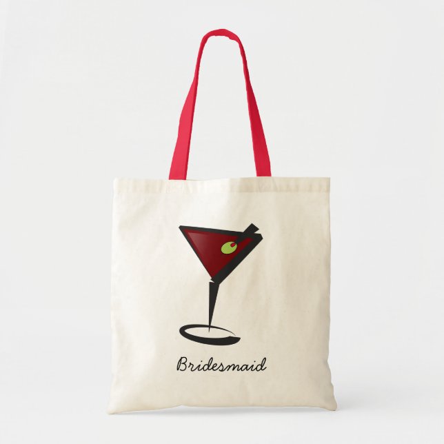 Funky martini Roligt Bridesmaid Favors Tygkasse (Framsidan)