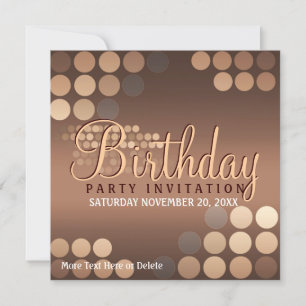 Funky Mocha Latte Party Birthday-inbjudan Inbjudningar