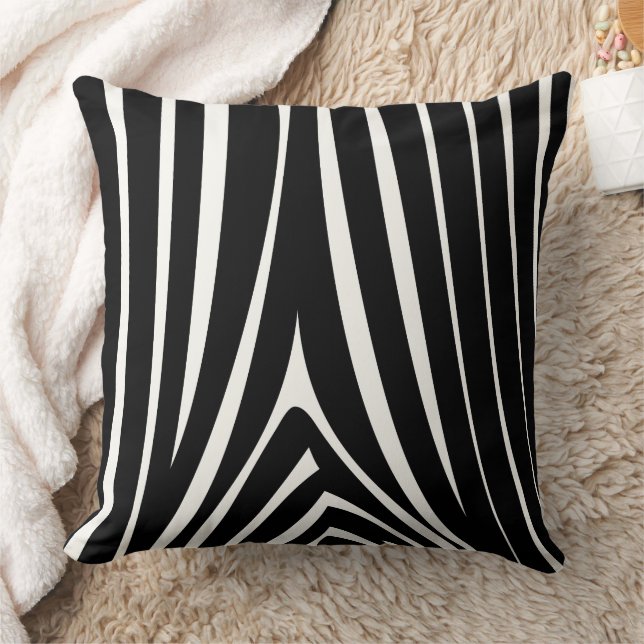 Funky Modern Zebra Mönster Kudde (Filt)