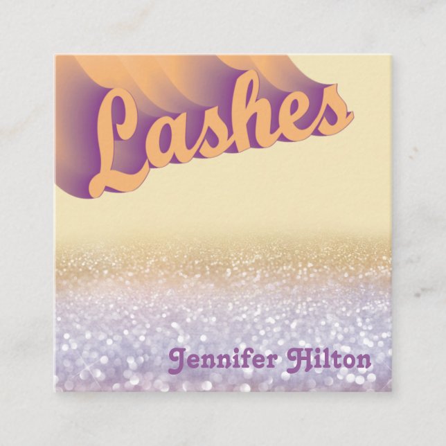 Funky moderna färgade trendig efter omvårdnad fyrkantigt visitkort (Framsida)