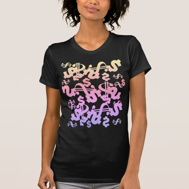 Funky Money Dollars Mönster-produkt T Shirt (Framsida)