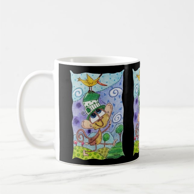 Funky Monkey och Banana Bird Kaffemugg (Vänster)