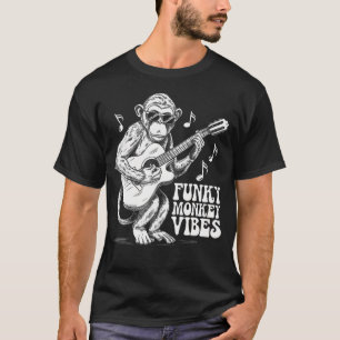 Funky Monkey Vibes Gitarrdesign För Musikälskare T Shirt