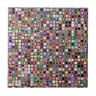 Funky Mosaic Tiles Mönster med judiska toner Kakelplatta