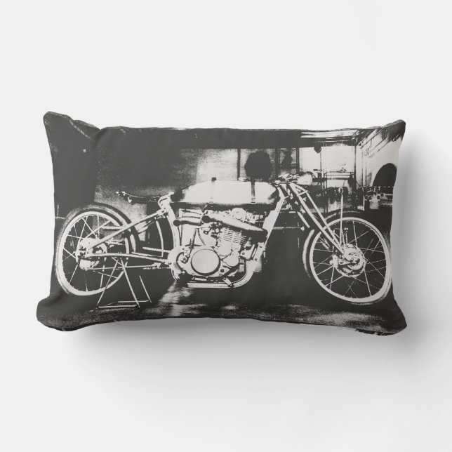 Funky Motorcyklar Biker Rider Lumbarkudde (Framsida)