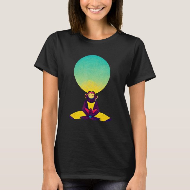 Funky Munky Dzogchen Clear Light Monkey T Shirt (Framsida)