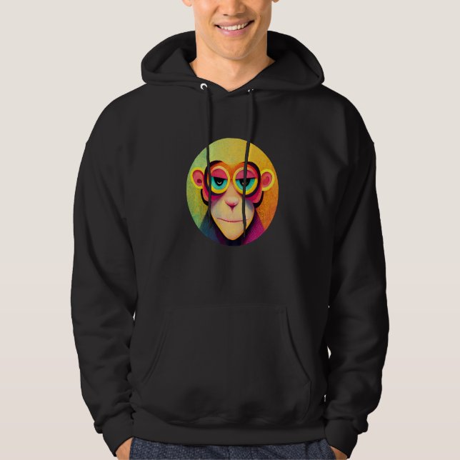 Funky Munky Space Pilot Monkey Premium Hoodie (Framsida)
