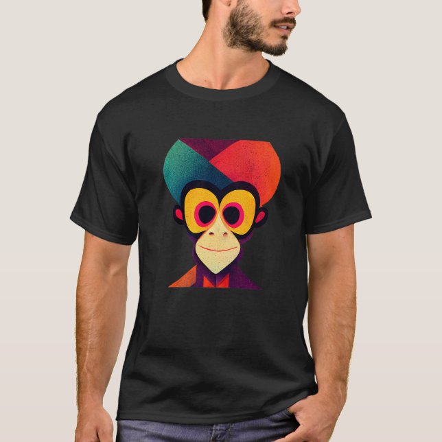 Funky Munky Turban Monkey Premium T Shirt (Framsida)
