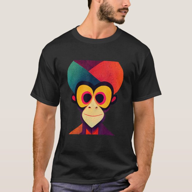 Funky Munky Turban Monkey T Shirt (Framsida)