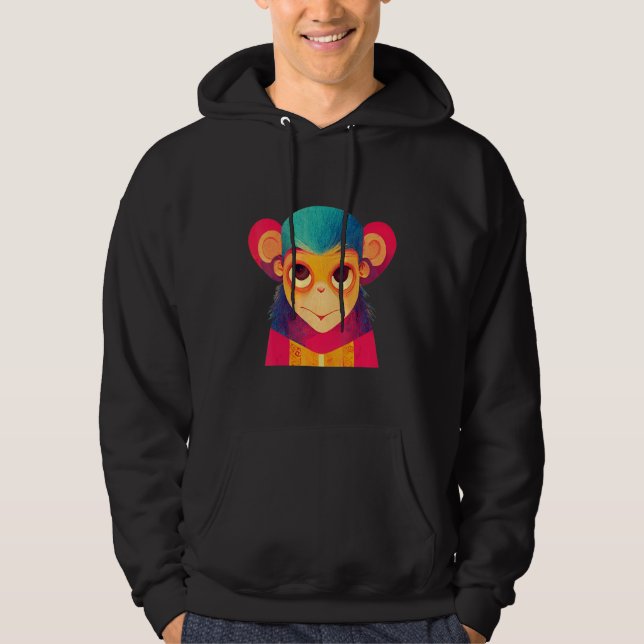 Funky Munky Young Monkey Hoodie (Framsida)