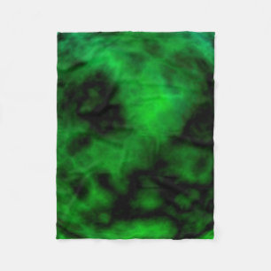 Funky Neon Grönt Emerald Halloween Abstrakt Fleecefilt