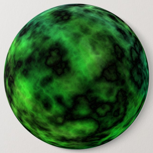 Funky Neon Grönt Emerald Halloween Abstrakt Knapp (Framsida)