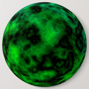 Funky Neon Grönt Emerald Halloween Abstrakt Knapp