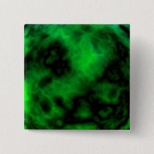 Funky Neon Grönt Emerald Halloween Abstrakt Knapp