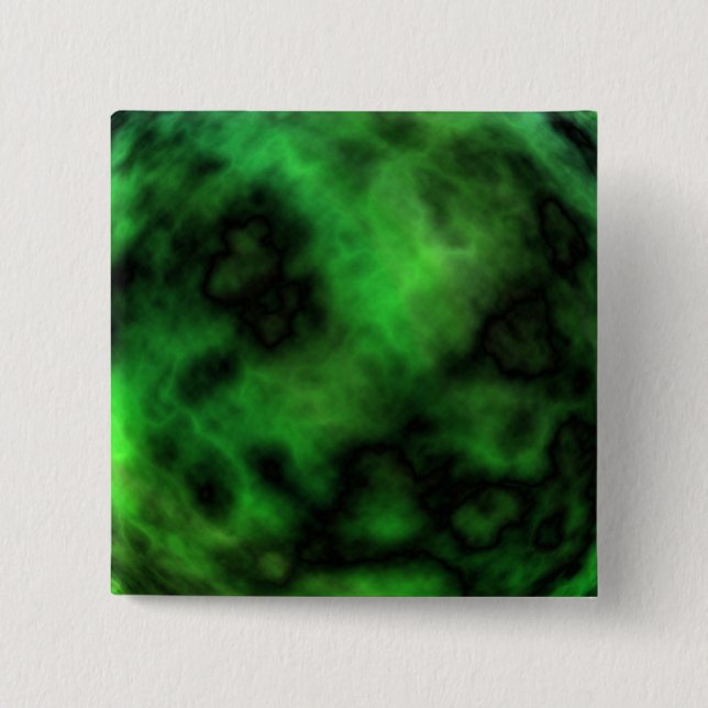 Funky Neon Grönt Emerald Halloween Abstrakt Knapp (Framsida)