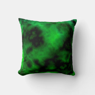 Funky Neon Grönt Emerald Halloween Abstrakt Kudde
