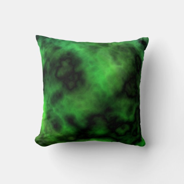 Funky Neon Grönt Emerald Halloween Abstrakt Kudde (Framsida)