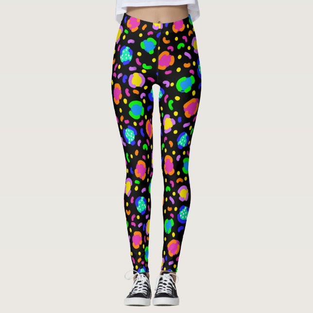 Funky Neon Leopard Leggings (Framsida)