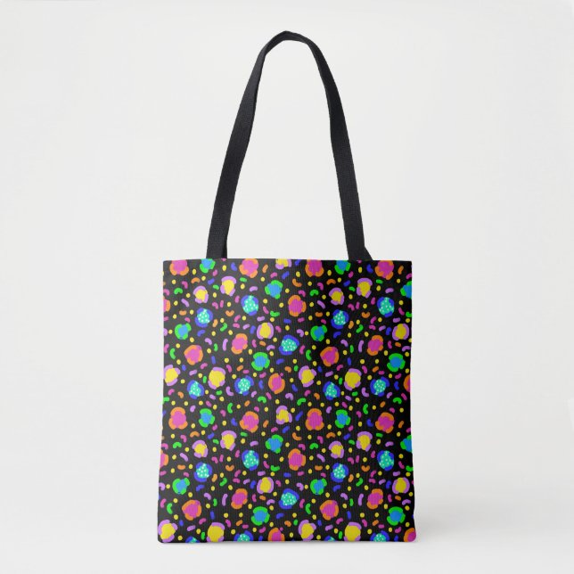 Funky Neon Leopard totebag Tygkasse (Framsida)