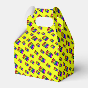 Funky Neon Rainbow Block Mönster Presentaskar