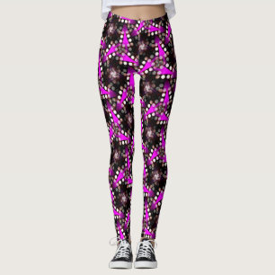 Funky Noir Shock rosa Leggings ★ Psydefx Aaron