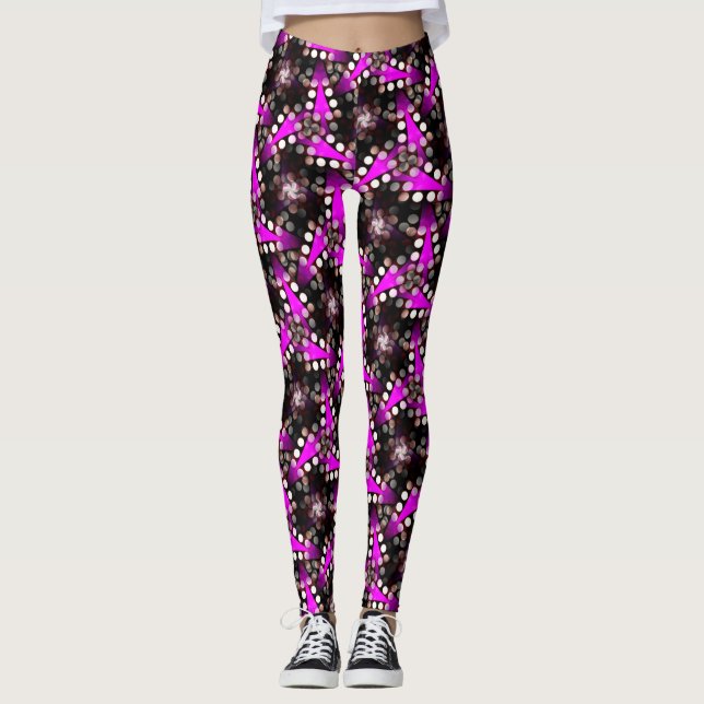Funky Noir Shock rosa Leggings ★ Psydefx Aaron (Framsida)