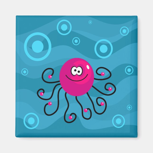 Funky Octopus Magnet (Framsidan)