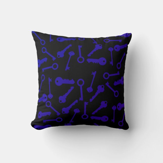 Funky Olika Nyckelformer Mönster Kudd Pillow Kudde (Framsida)