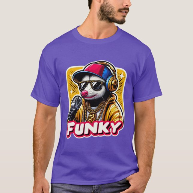 FUNKY-OPOSSUM DJ 2 T SHIRT (Framsida)