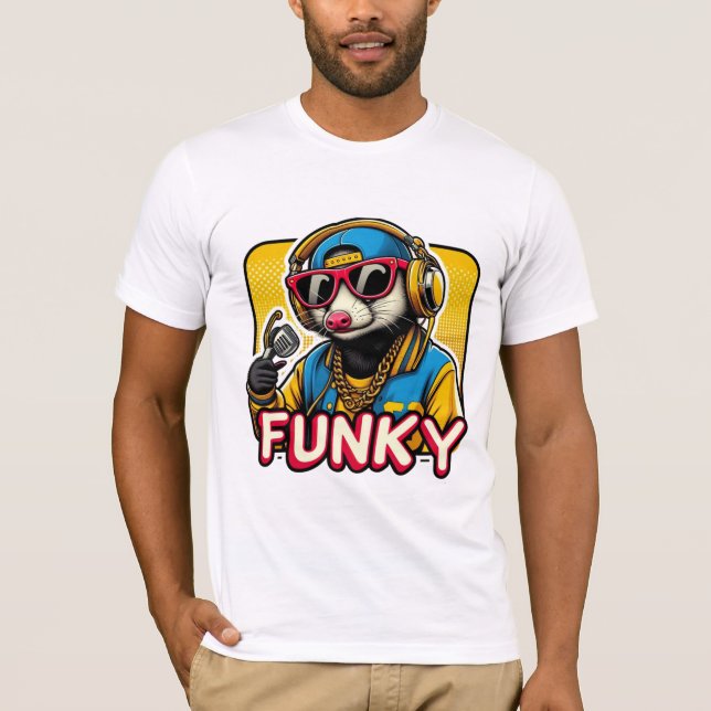 FUNKY-OPOSSUM DJ 8 T SHIRT (Framsida)