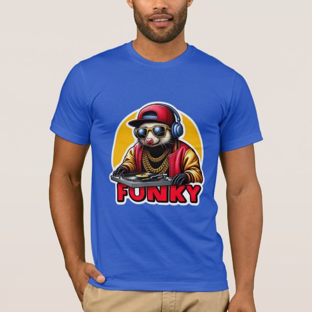 FUNKY-OPOSSUM DJ T SHIRT (Framsida)
