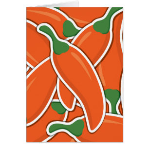 Funky orange chilipeppar OBS kort