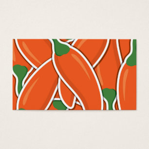 Funky orange chilipeppar visitkort