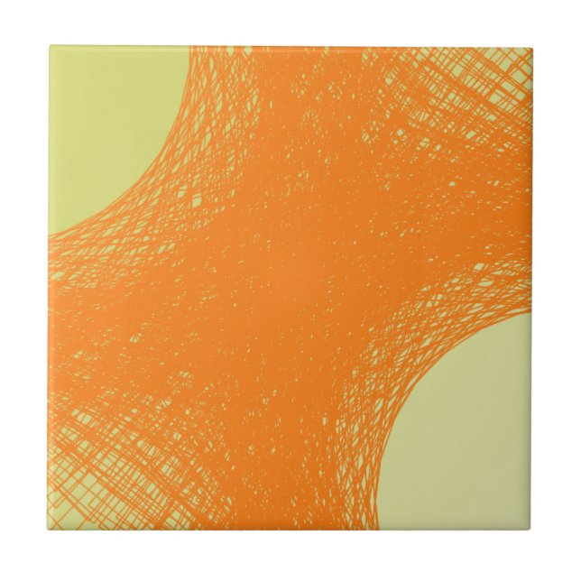 funky orange färg kakelplatta (Framsidan)