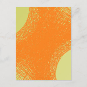 funky orange färg vykort
