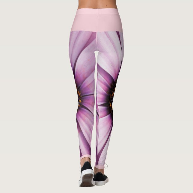 Funky Osteospermum-blomma Leggings (Baksida)