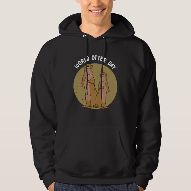 Funky Otter  for sweet otter fans and  otters Hoodie (Framsida)