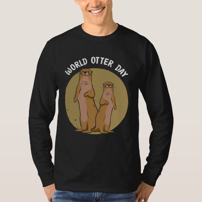 Funky Otter  for sweet otter fans and  otters T Shirt (Framsida)